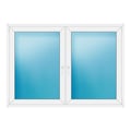 Zweiflügeliges Fenster 186x132 cm Weiß