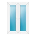 Zweiflügeliges Fenster 92x134 cm Weiß
