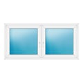 Zweiflügeliges Fenster 174x86 cm Weiß