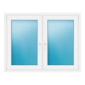 Zweiflügeliges Fenster 136x106 cm Weiß