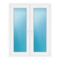 Zweiflügeliges Fenster 106x134 cm Weiß