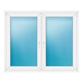 Zweiflügeliges Fenster 154x127 cm Weiß