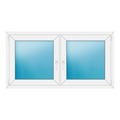 Zweiflügeliges Fenster 152x80 cm Weiß