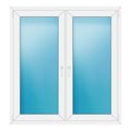 Zweiflügeliges Fenster 140x148 cm Weiß