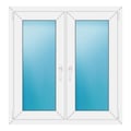 Zweiflügeliges Fenster 106x110 cm Weiß