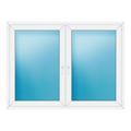 Zweiflügeliges Fenster 178x132 cm Weiß