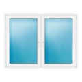 Zweiflügeliges Fenster 177x133 cm Weiß