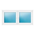 Zweiflügeliges Fenster 166x80 cm Weiß