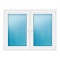 Zweiflügeliges Fenster 140x109 cm Weiß