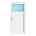 Nebeneingangstür 85x182 cm Weiß 1/3 Glas