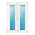 Zweiflügeliges Fenster 80x116 cm Weiß