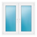 Zweiflügeliges Fenster 113x113 cm Weiß