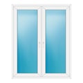 Zweiflügeliges Fenster 136x170 cm Weiß