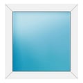 Festverglasung 78x80 cm Weiß