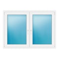 Zweiflügeliges Fenster 155x112 cm Weiß
