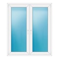 Zweiflügeliges Fenster 136x160 cm Weiß