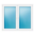 Zweiflügeliges Fenster 164x140 cm Weiß