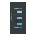 Aluminium Haustür 110x220 cm Anthrazitgrau RAL 7016 Prezo Top 18 