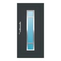 Aluminium Haustür 101,5x207 cm Anthrazitgrau RAL 7016 Prezo Top 01 