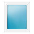 Festverglasung 66x78 cm Weiß