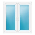 Zweiflügeliges Fenster 122x134 cm Weiß