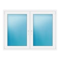 Zweiflügeliges Fenster 154x116 cm Weiß
