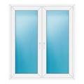 Zweiflügeliges Fenster 136x156 cm Weiß