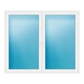 Zweiflügeliges Fenster 212x178 cm Weiß