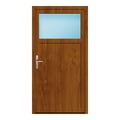 Nebeneingangstür 98,5x190 cm Golden Oak genarbt 1/3 Glas