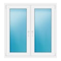 Zweiflügeliges Fenster 121x126 cm Weiß