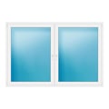 Zweiflügeliges Fenster 225x150 cm Weiß