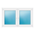 Zweiflügeliges Fenster 146x90 cm Weiß