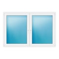 Zweiflügeliges Fenster 190x127 cm Weiß