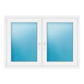 Zweiflügeliges Fenster 139x97 cm Weiß