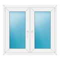 Zweiflügeliges Fenster 106x98 cm Anthrazit Feinstruktur