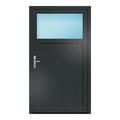 Nebeneingangstür 118x206 cm Anthrazitgrau genarbt 1/3 Glas