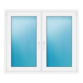 Zweiflügeliges Fenster 136x117,5 cm Weiß
