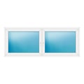 Zweiflügeliges Fenster 236x92 cm Weiß