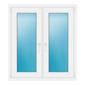 Zweiflügeliges Fenster 100x111,5 cm Weiß