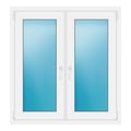 Zweiflügeliges Fenster 110x117 cm Weiß