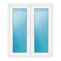 Zweiflügeliges Fenster 108,5x129 cm Weiß