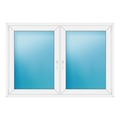 Zweiflügeliges Fenster 168x116 cm Weiß