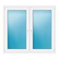 Zweiflügeliges Fenster 146x132,5 cm Weiß