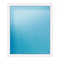 Festverglasung 124x146 cm Weiß