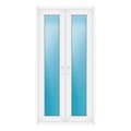 Zweiflügeliges Fenster 88x176 cm Weiß