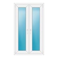 Zweiflügeliges Fenster 86x148 cm Weiß