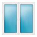Innenansicht Zweiflügeliges Fenster 170x170 cm Weiß