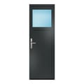 Nebeneingangstür 60x178 cm Anthrazit genarbt 1/3 Glas
