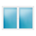 Zweiflügeliges Fenster 240x180 cm Weiß