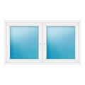 Zweiflügeliges Fenster 170x98 cm Weiß